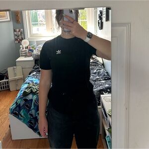 Adidas Plain Black Shirt